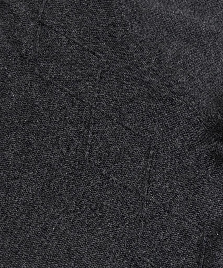 MUDSALT Cable Henley Neck Knit Charcoal