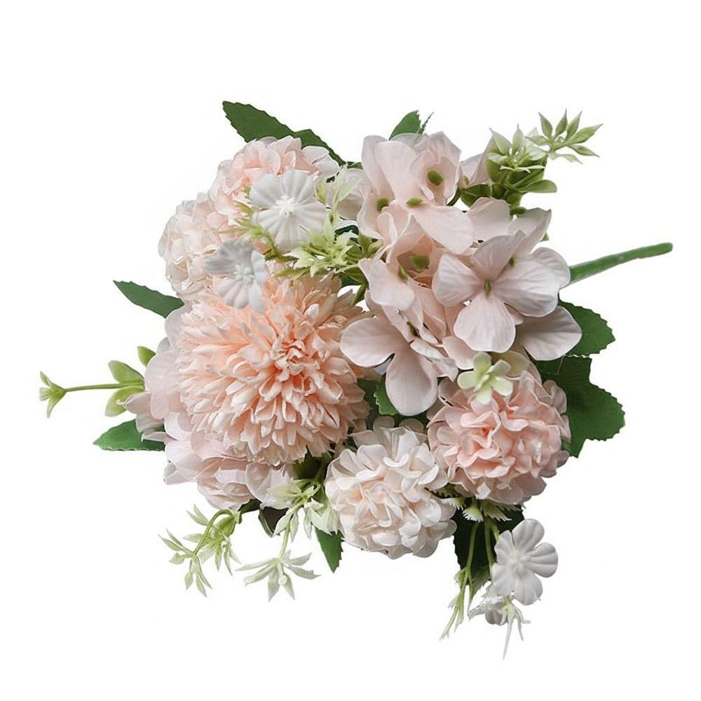 Multicolor Hydrangea Artificial Flowers 5 Forks Bridal Bouquet NEW Floral Arrangement Gift