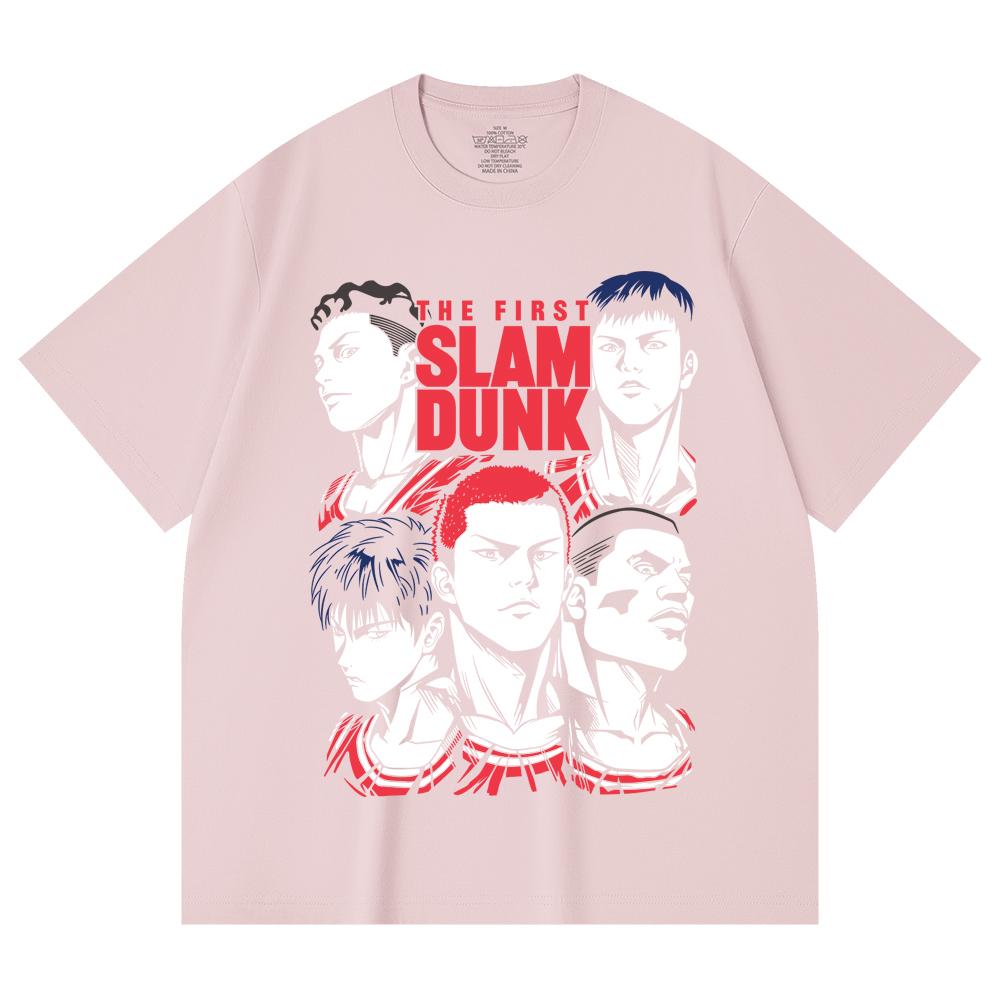 230 Gsm 100% Cotton Slam Dunk V6 Print Unisex Heavy Cotton T Shirt