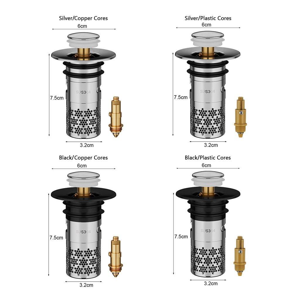 Сетка-фильтр для слива пола против засоров, полезная ловушка для волос, нержавеющий стальной сетчатый фильтр для раковины, всплывающее ядро для умывальника, аксессуар для ванной комнаты