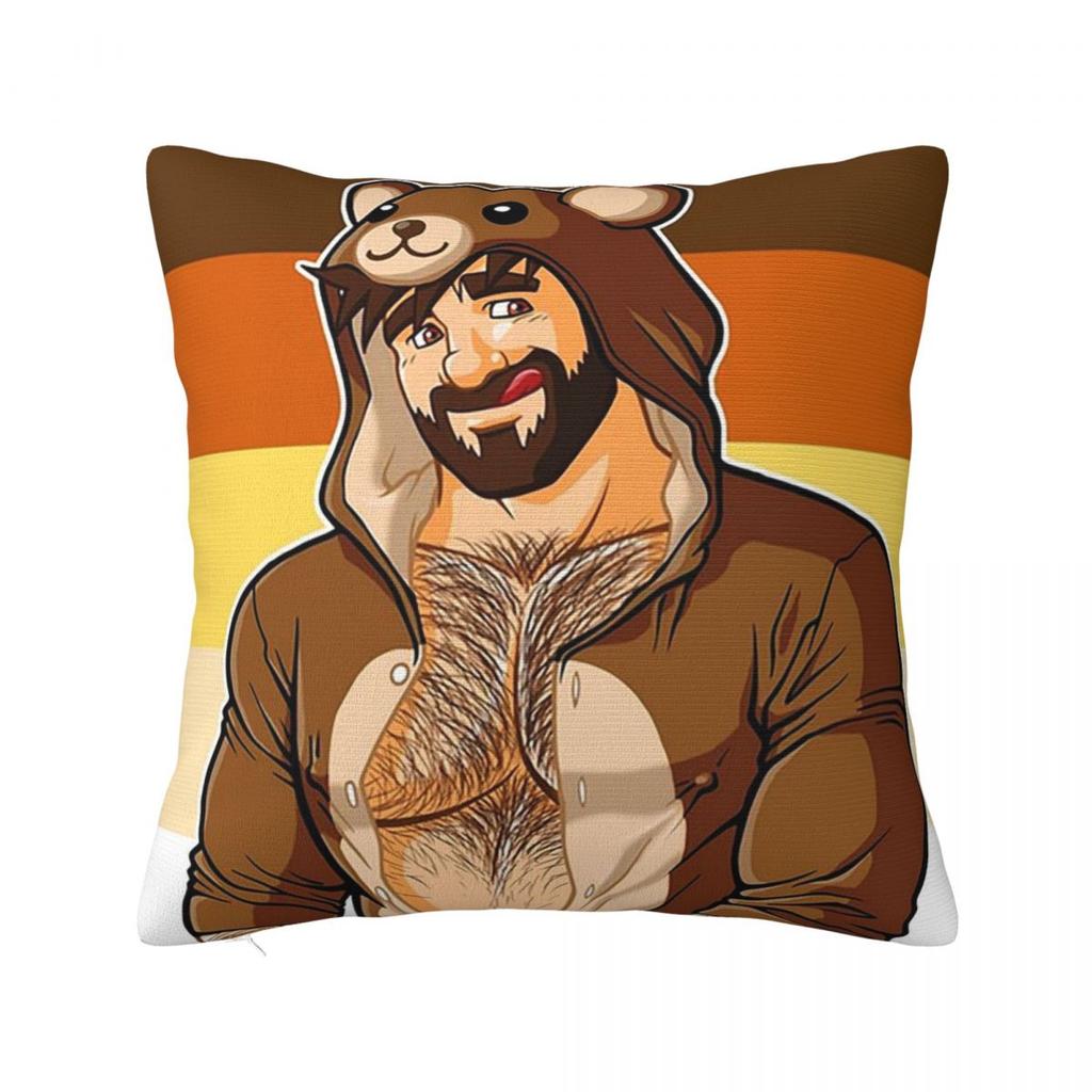 Adam Likes Teddy Bears Bear Pride Square Pillowcase Pillow Cover Cushion Zip Decorative Comfort Throw Pillow for Home Sofa