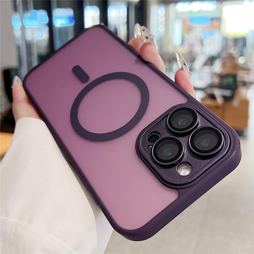 Magnetic Matte Translucent Shockproof Case For Magsafe iPhone 11 12 Pro Max 12 Mini 11Pro 12Pro Max Wireless Charging Cover