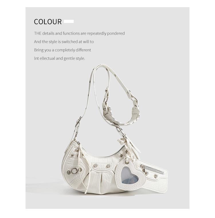 2024 Трендовая высококачественная сумка-подмышка с заклепками: Универсальные модели: для ношения в руке, на плече и через плечо