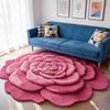 3D Цветочный коврик для пола Нескользящий Впитывающий коврик для ванной Реалистичная форма цветка Ковер для зоны Спальни Гостиной Игровой комнаты Декор