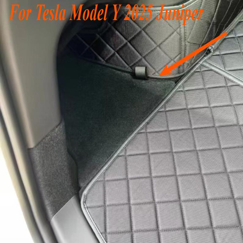 Trunk Organizer Launch Refresh 2025 Rear Trunk Storage B Side Box Organiser For Tesla Model Y Juniper TPE Accessories