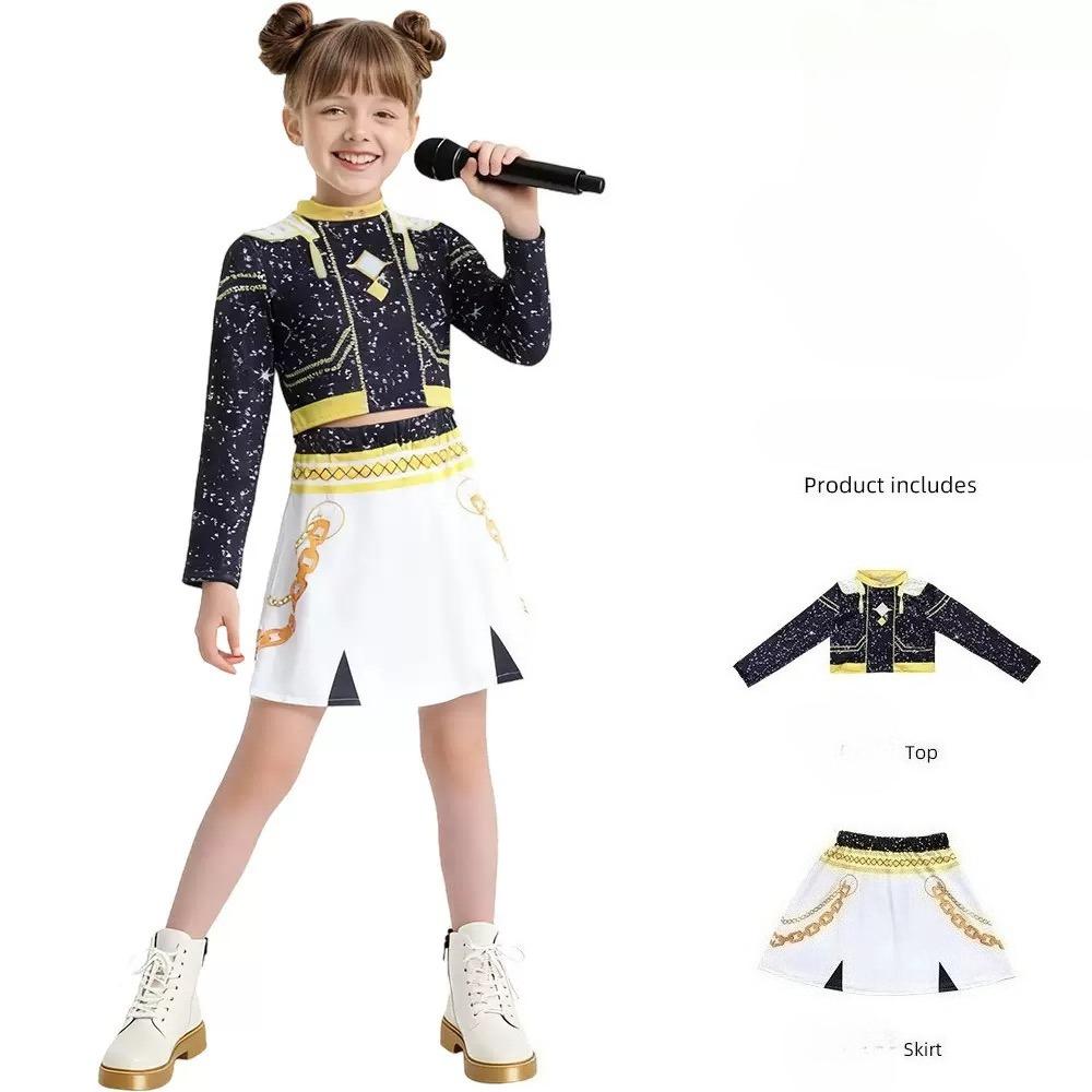 Новый Воин K Pop Маскарад Костюм Руми Косплей Зои Одежда Миры Черный 3D Печать Девичья Группа Женские Костюмы на Хэллоуин Наряды