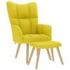 VidaXL Relaxation Chair with Footrest Light Yellow Fabric, Chair, Recliner, Fabric Recliner, Chair of 4016787
