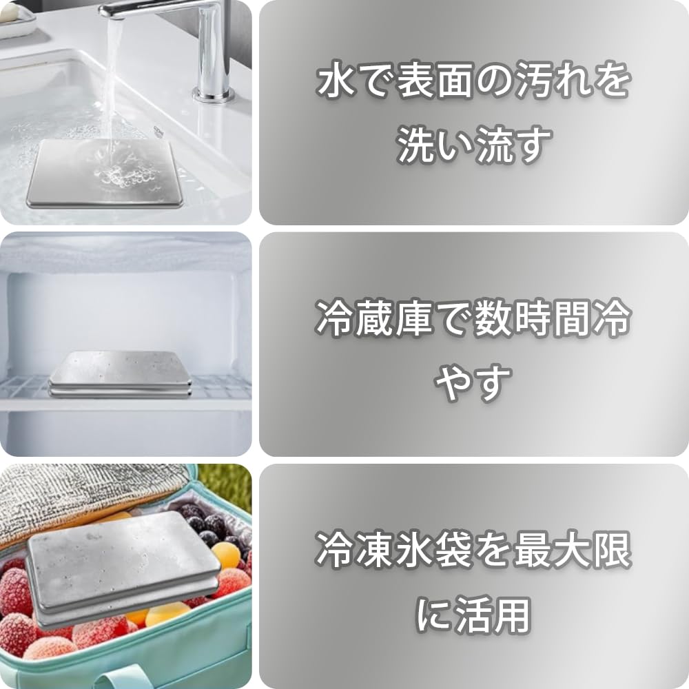 Пакеты со льдом из нержавеющей стали Monster для идеально подходят для ланч-боксов и набор из 2 штук Долговечные, мощные, охладители, долговечные, многоразовые, тонкие,