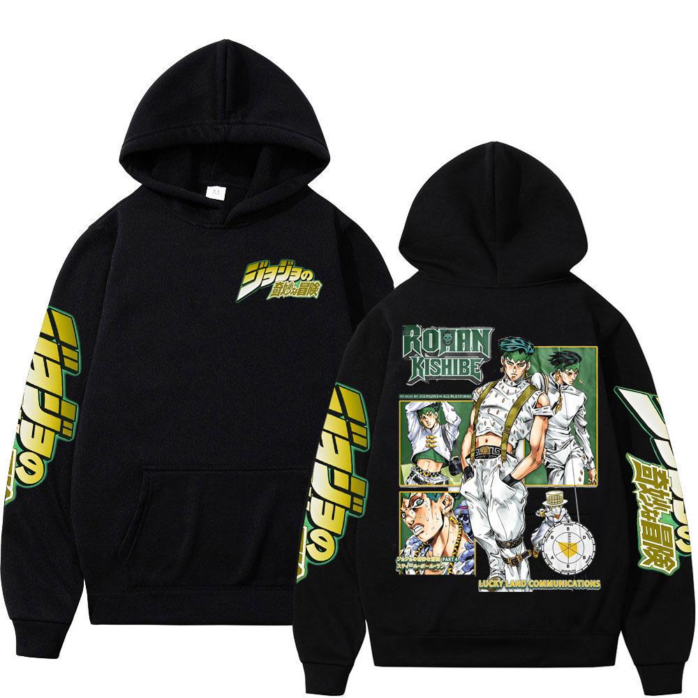 Аниме JoJo's Bizarre Adventure Рохан Кисибэ Худи Женская Одежда Модные Толстовки с Капюшоном Флис С Длинным Рукавом Пуловеры