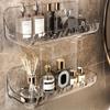 Clear Acrylic Bathroom Organizer: Wall-Mounted, Large Size, 24cm , Perfect for Storage and Organization In Your Bathroom