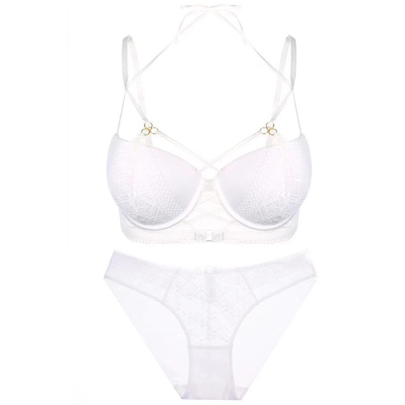 Сексуальный кружевной комплект push-up с дизайном на бретелях для улучшенного вида