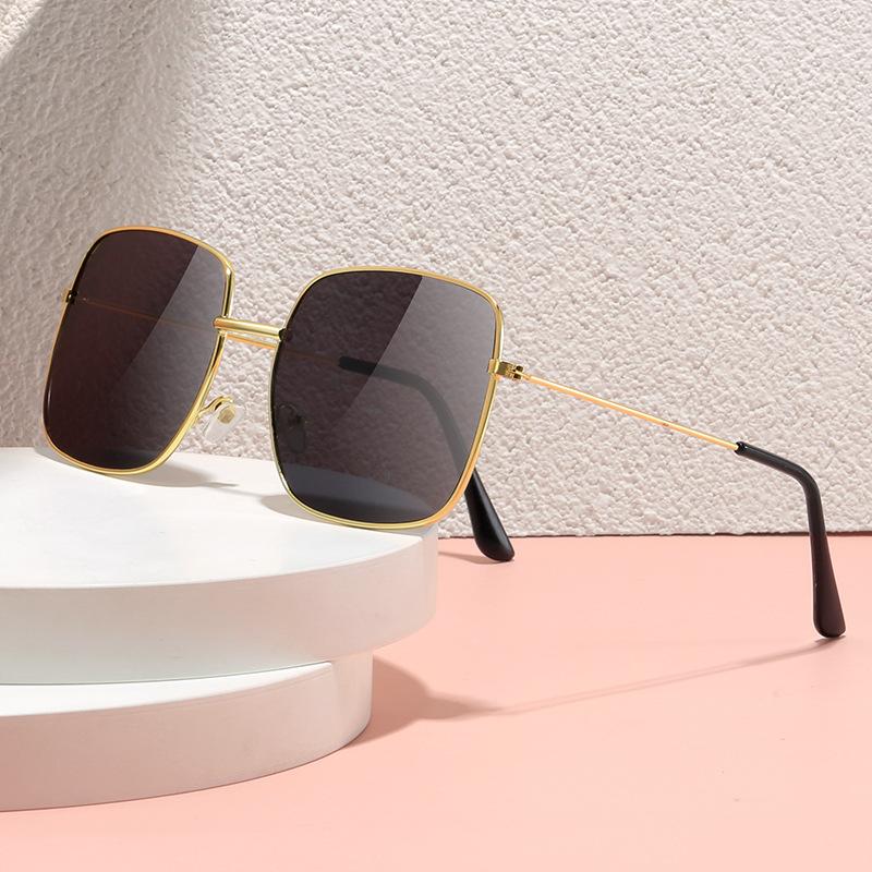 Чжоу Янцин тот же ретро хипстер универсальные квадратные солнцезащитные очки студентка корейская версия персонализированный солнцезащитный козырек большая оправа солнцезащитные очки мужской