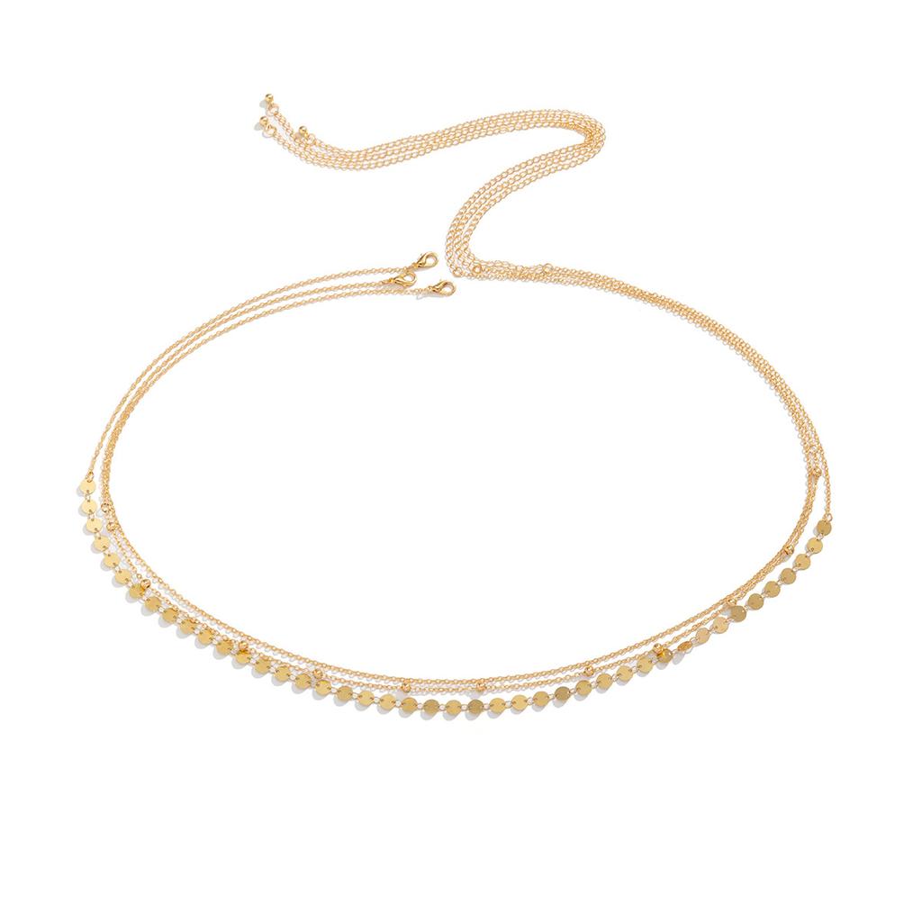 Модная металлическая цепочка для тела с наслоениями из пайеток, Цепочка на талию с подвесками в виде когтей и бахромой из страз