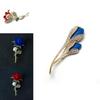 Couples Rose Flower Brooch With Simplistic Design And Decorative Sparkle For Gift Giving