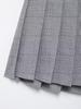 2025 Spring Women's European & American Style Versatile Plaid Pleated Skort