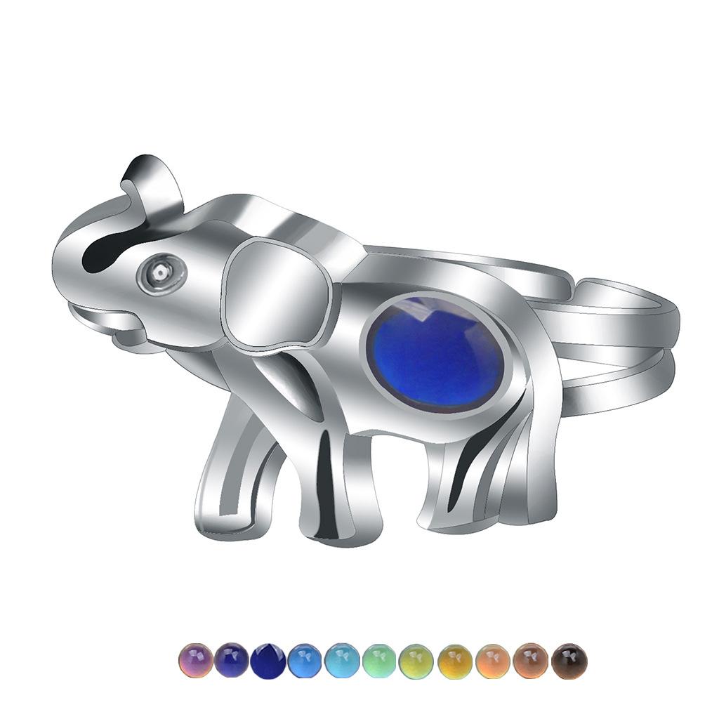 1Pcs Fashion Ring Simple Children's Princess Cartoon Cute Animal Temperature Change Ring