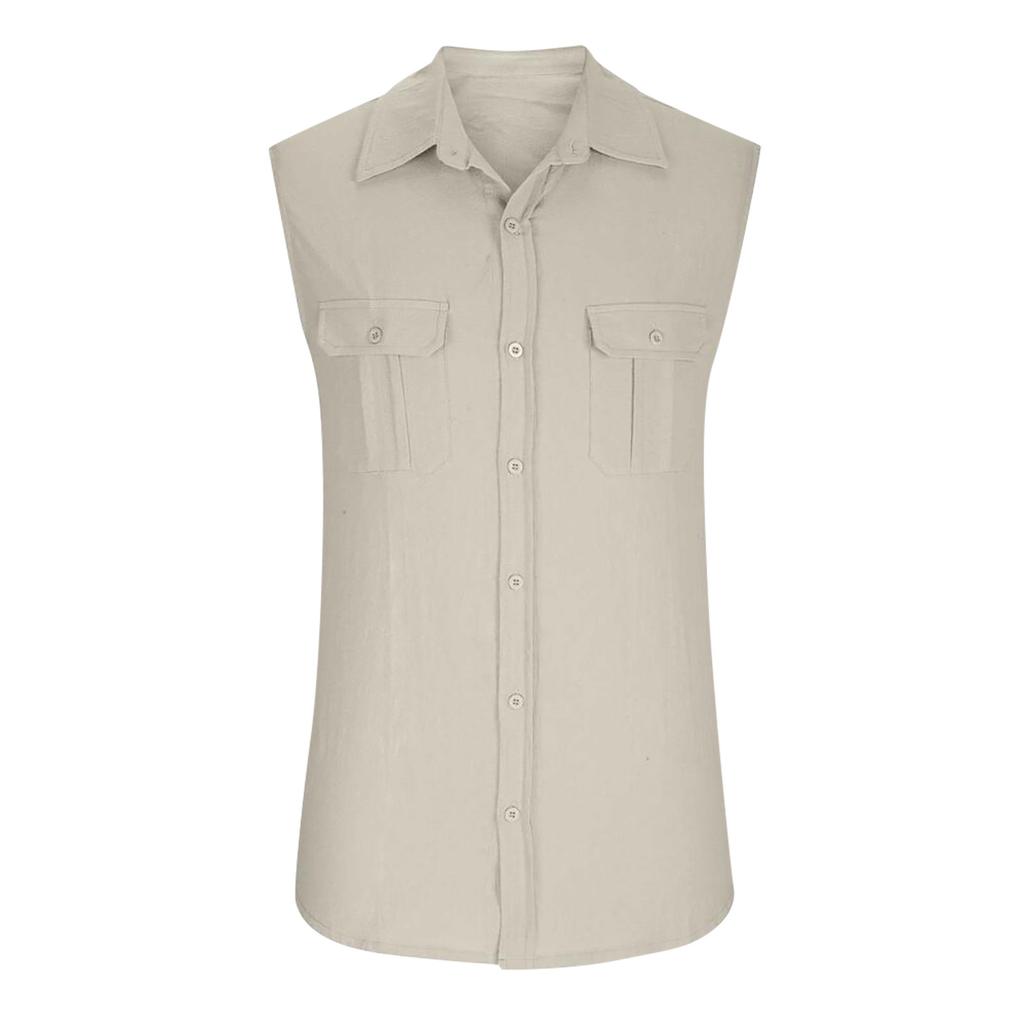 (Отличный дом)Мужская летняя пляжная майка для серфинга, большой размер, повседневный дышащий топ без рукавов, свободная однотонная майка, мужская рубашка