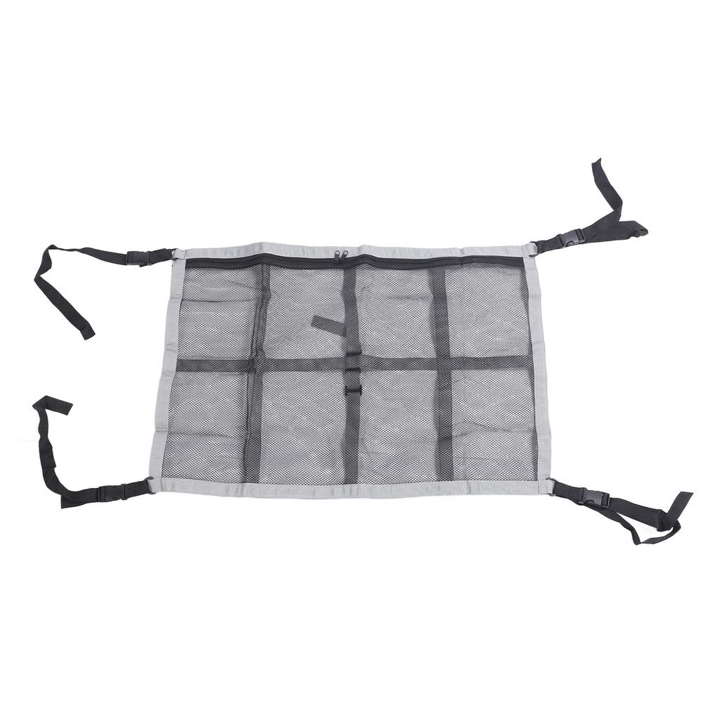 Mesh Car Roof Storage Organizer Multifunctional Double Layer Strengthen Load Bearing Ceiling Cargo Net for Truck SUV L
