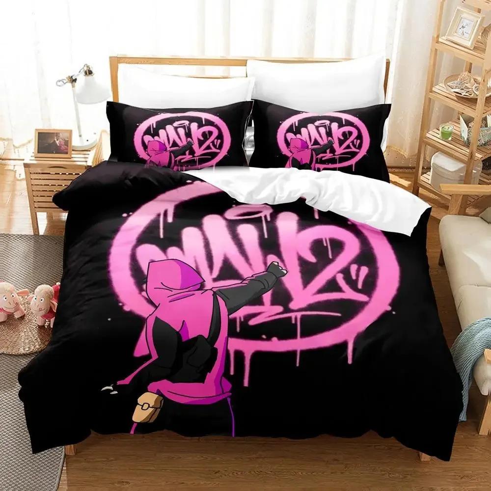 Dj Hip Hop Lit Killah Comfortable Duvet Quilt Cover Pillowcase Bedding Set Children Bedroom Decoration Home Textile