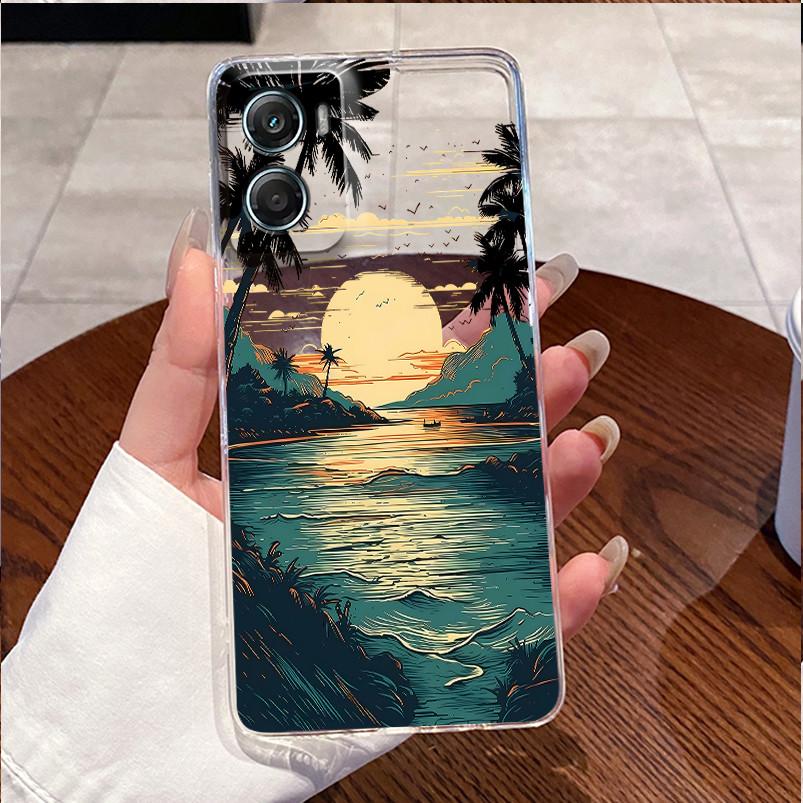 For Motorola Moto G06 4G/G06 Power Soft Silicone TPU Clear Shell Popular Painted Casing Fluffy Kitten Shockproof Cover