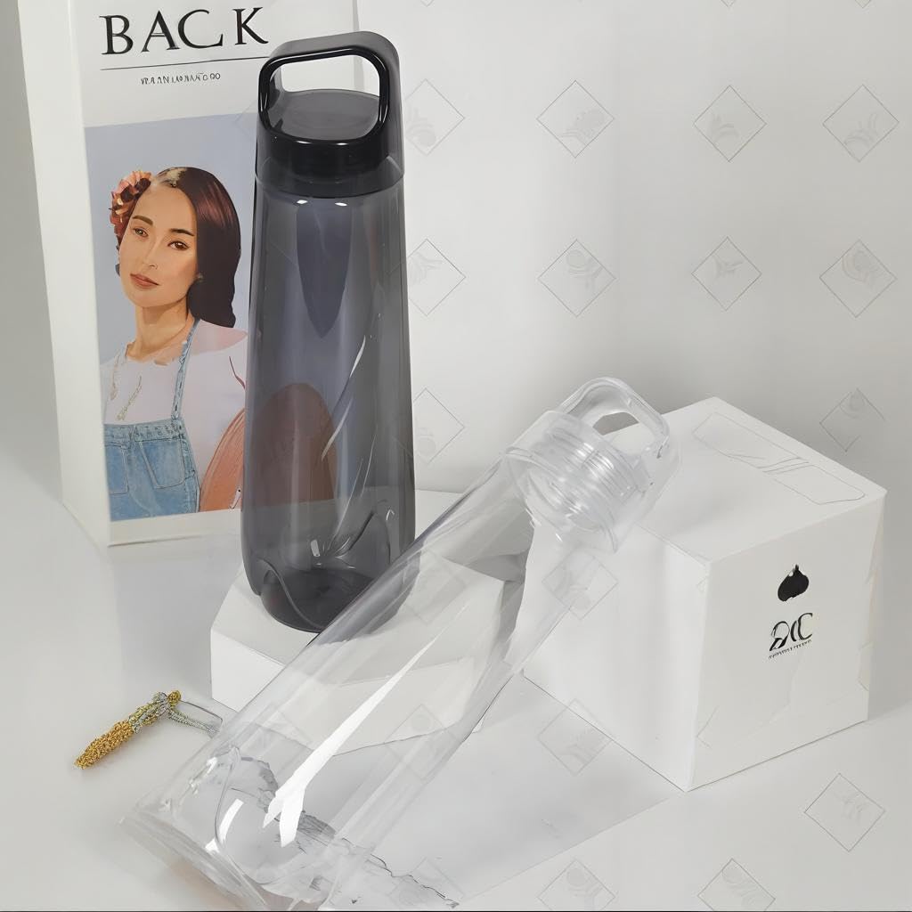 Из смолы, которую также можно использовать в медицинских целях Бутылка для воды MYEEDA 740 мл Стильная пластиковая прозрачная бутылка с ручкой Бутылка из тритана, которую легко мыть Стильная вода