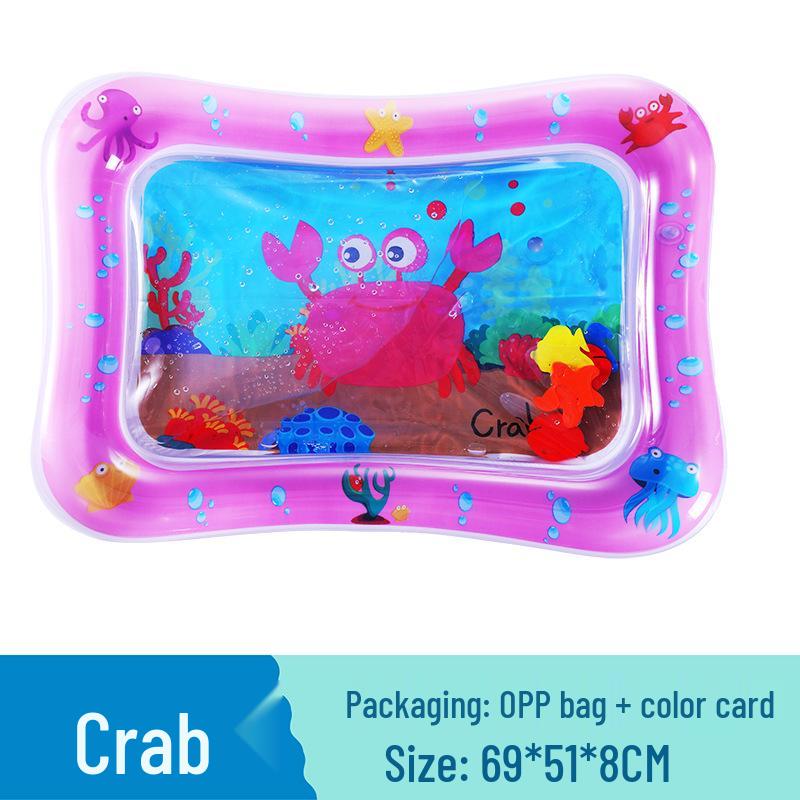 Детский водный коврик и плавательный круг с морскими обитателями - Надувная подушка для ползания