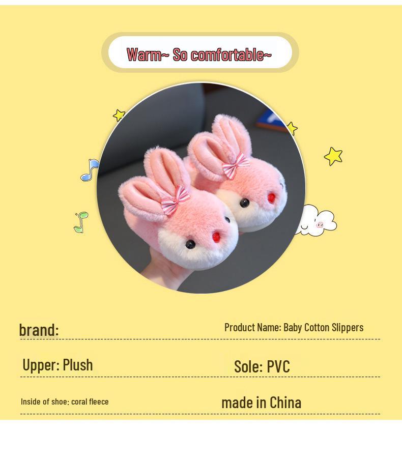 Зимние домашние нескользящие хлопковые тапочки для детей 1-3 лет, для мальчиков и девочек