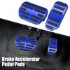 X AUTOHAUX Brake Foot Pedal Pad Kit Non Slip Drilling Aluminum Alloy Axle Pedal