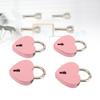 4sets Zinc Alloy Love Lock 38x30mm Mini Padlock Keyed Padlocks Heart Padlock  For Wallets Handbags