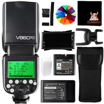 Godox Agent Японское руководство пользователя GODOX V860IIC Canon GN60 TTL 650 Перезаряжаемая вспышка для камеры Идеально подходит для и Другой съемки Совместимо с Canon EOS