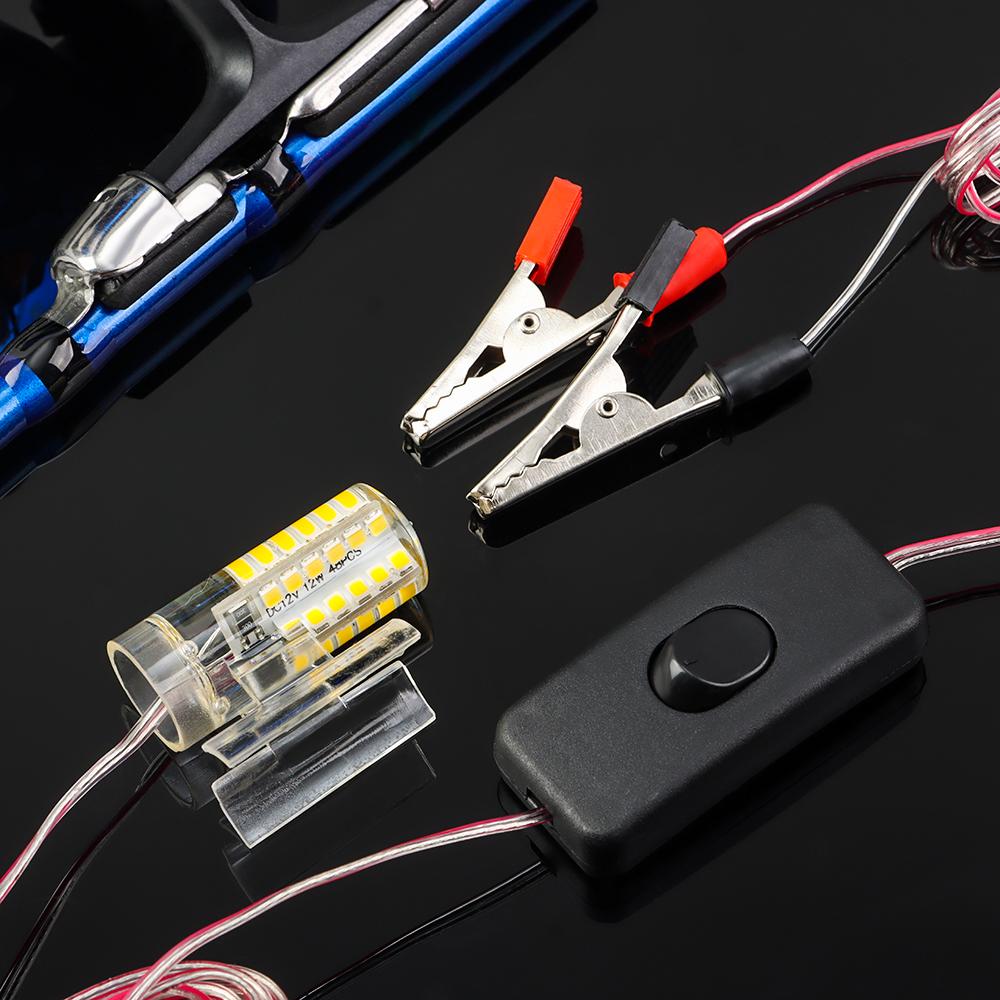 12 В теплый белый/белый свет для рыболокатора, привлекающий рыбу, лампа для лодок, подводный свет для рыбалки