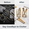 Glass Pen Holder Clear Pencil Cup Desk Organizer Transparent Office Supplies Holder for Pens Pencils Markers Makeup Brush Holder