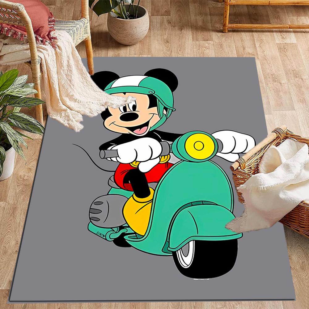 Mickey Mouse Castle Fantasy Area Rug Suitable for Hallway Kitchen Game Room Entryway Antislip Carpet Anime Office Decor Gift for Festivals