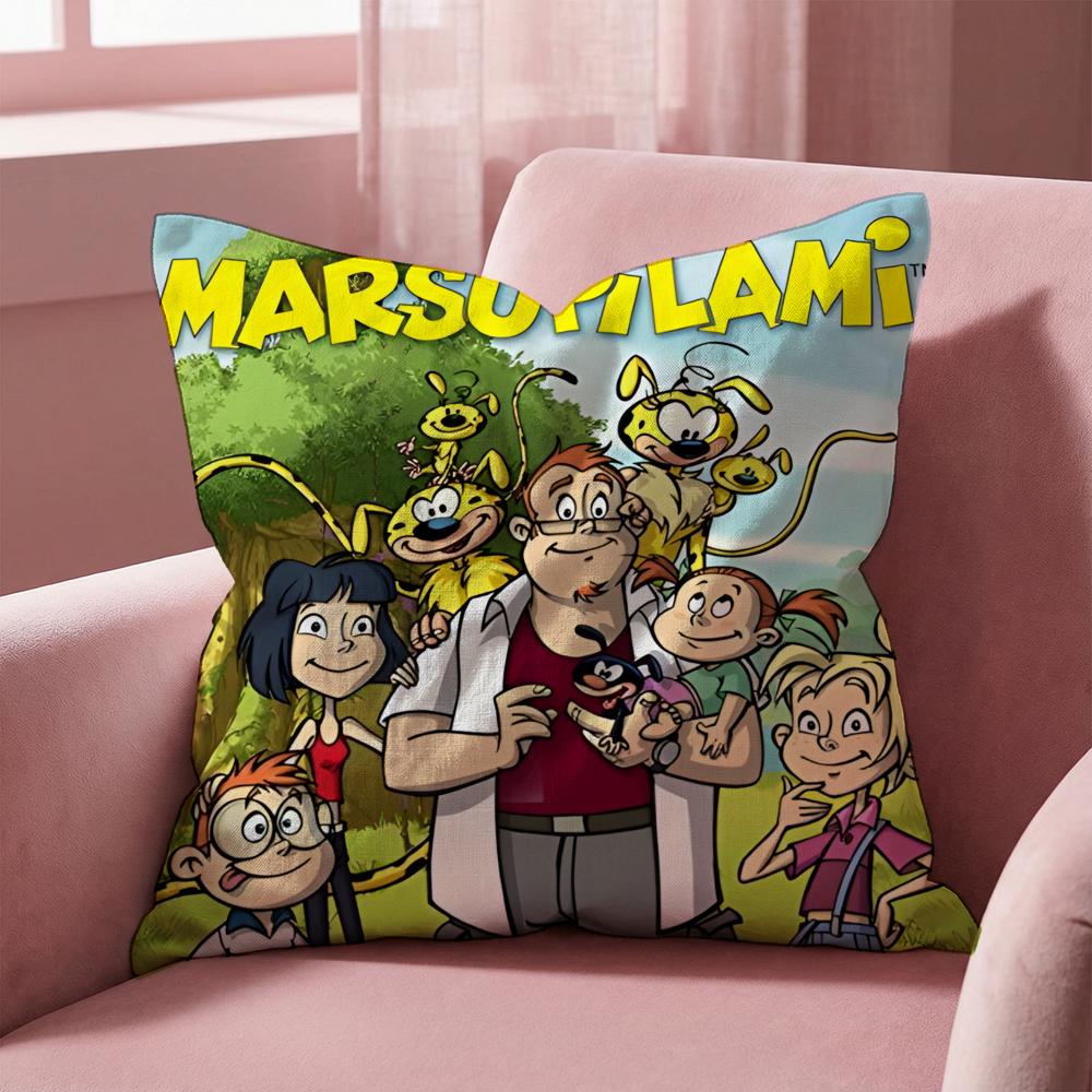Чехол на подушку M-Marsupilami CARTOON, Универсальный чехол для подушки для дома и автомобиля - Двусторонний, Мягкий и прочный для ежедневного использования