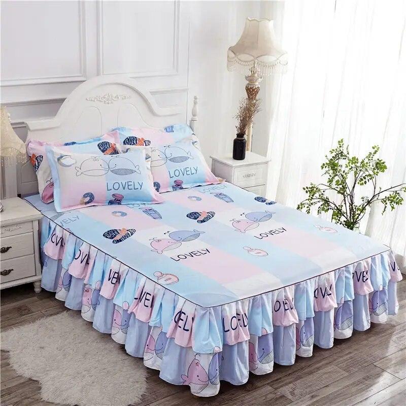 Korean Version Bed Skirt Style Single Piece Bed Sheets Bed Covers Mattresses Anti Slip Protective Covers Dust Covers