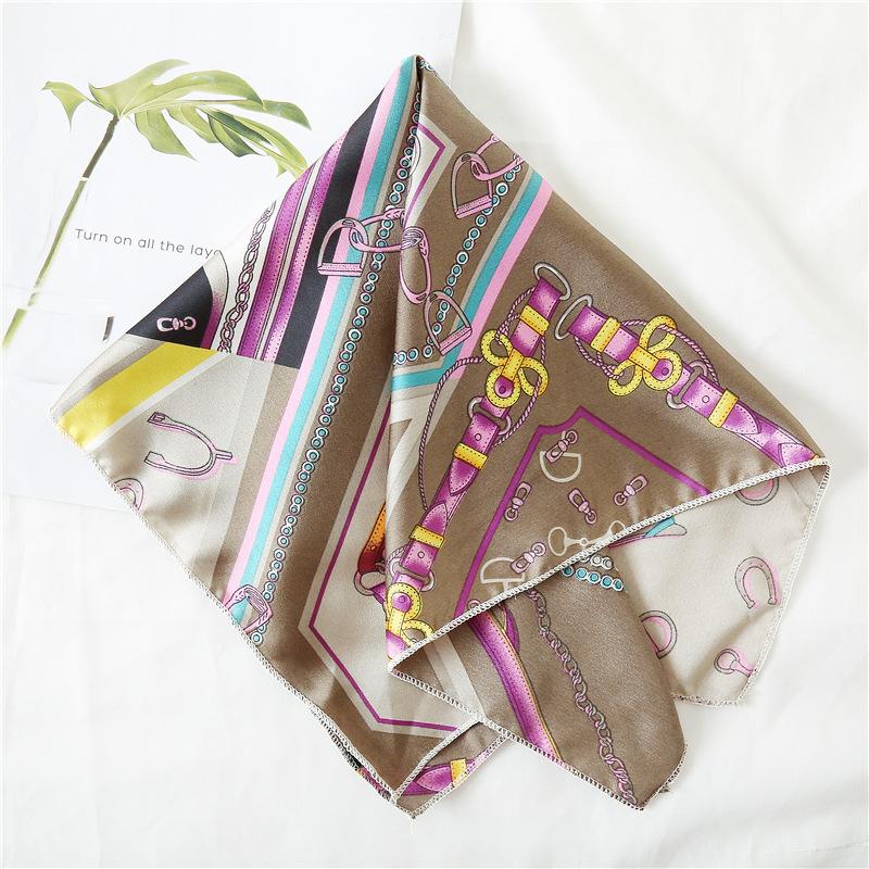 50 * 50 см шелковые шарфы весна и осень универсальное украшение профессиональные маленькие квадратные шарфы защита шеи связывающая сумка