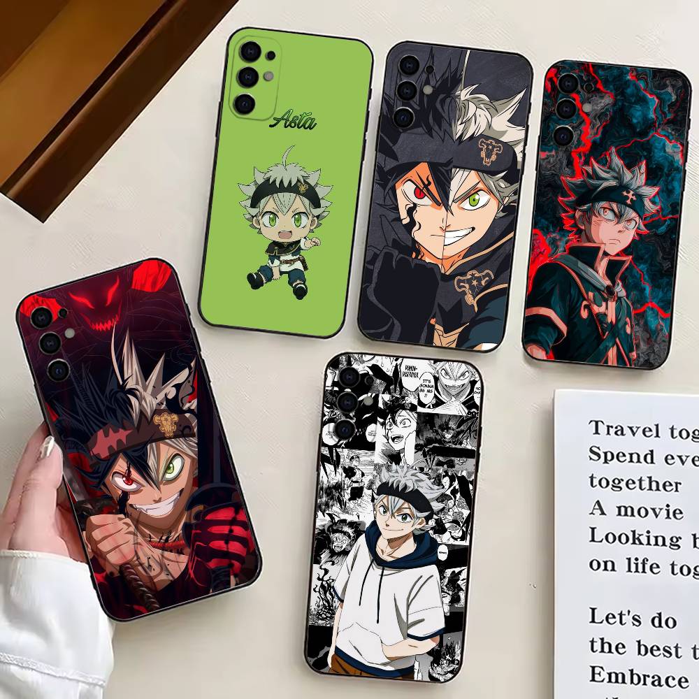 Cool B-Black C-Clover A-Asta BCA Phone Case For Samsung S25,S24,S21,S22,S23,S30,Ultra,S20,Plus,Fe,Soft Silicone Black Cover