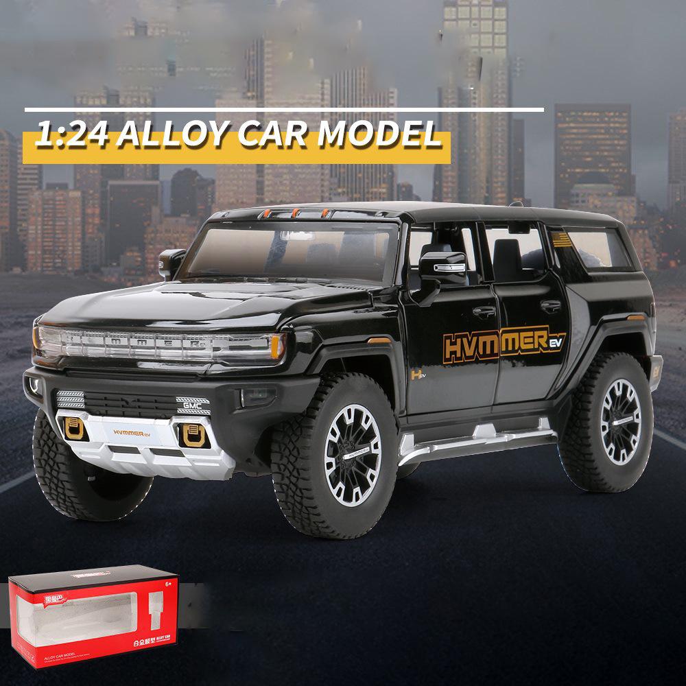 Масштаб 1/24 EV, грузовик, модель автомобиля из сплава, новая энергия, внедорожник, игрушки со звуком и светом, два стиля, подарки для детей