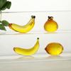 Cute Crystal Fruit Figurine Cartoon Desktop Fruit Ornaments Simulation Banana Ornaments  Kitchen