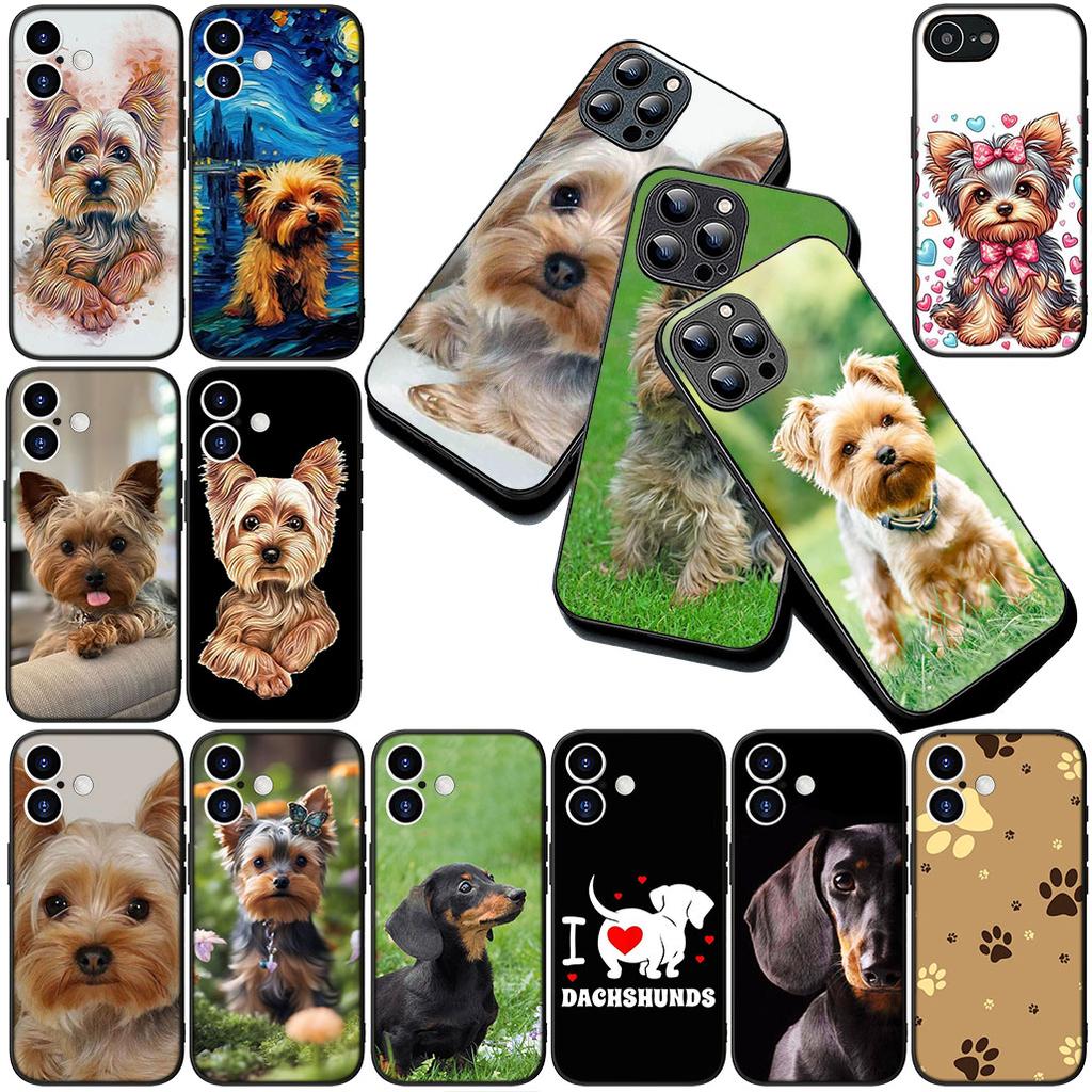 Casing for Apple iPhone 12 13 Pro Max Mini ProMax X XR Air 13Pro XS Phone Cover Soft Case Yorkshire Terrier Yorkie Dachshund Dog