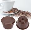 Reusable Refillable Coffee Capsule Pod Filter Cups Set With Spoon Brush 3 Coffee Capsules