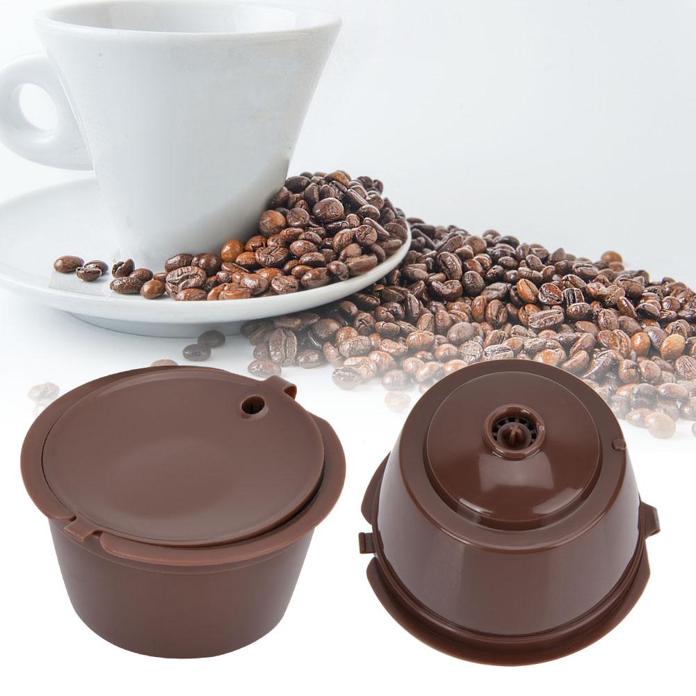 Reusable Refillable Coffee Capsule Pod Filter Cups Set With Spoon Brush 3 Coffee Capsules