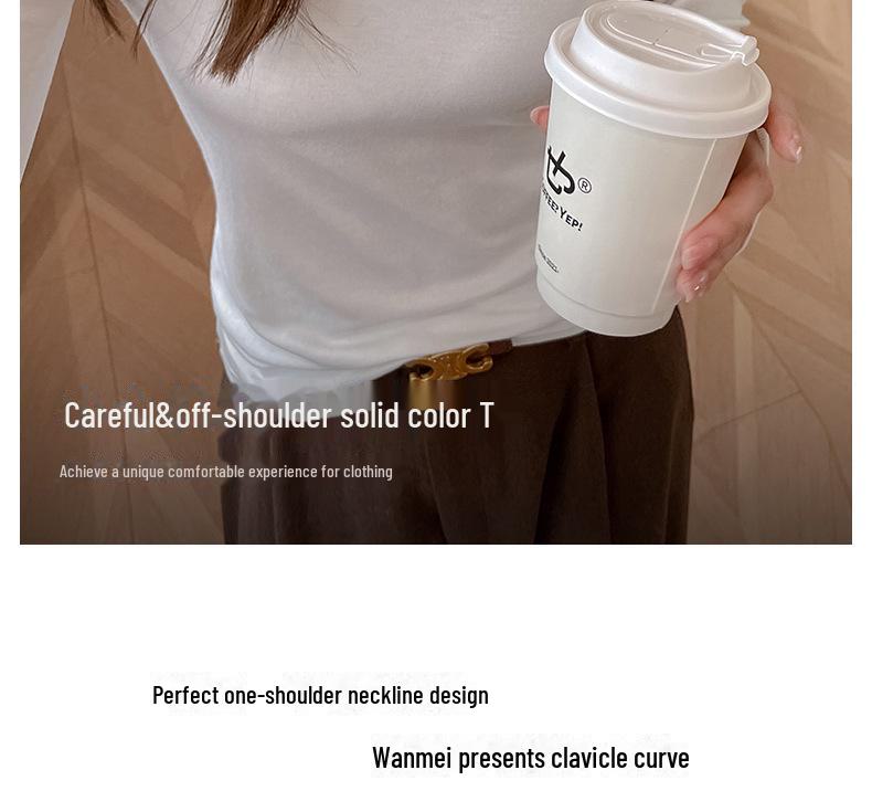 Женский топ-стрейч с открытыми плечами и длинными рукавами высшего качества