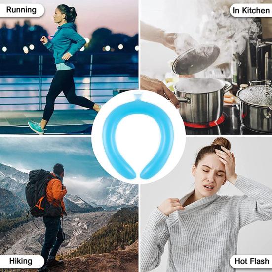 Summer Neck Cooling Tube Wearable Neck Cooler Lightweight Reusable Ice Cold Ring Outdoor Heatstroke Prevention Portable Neck Wrap Collar