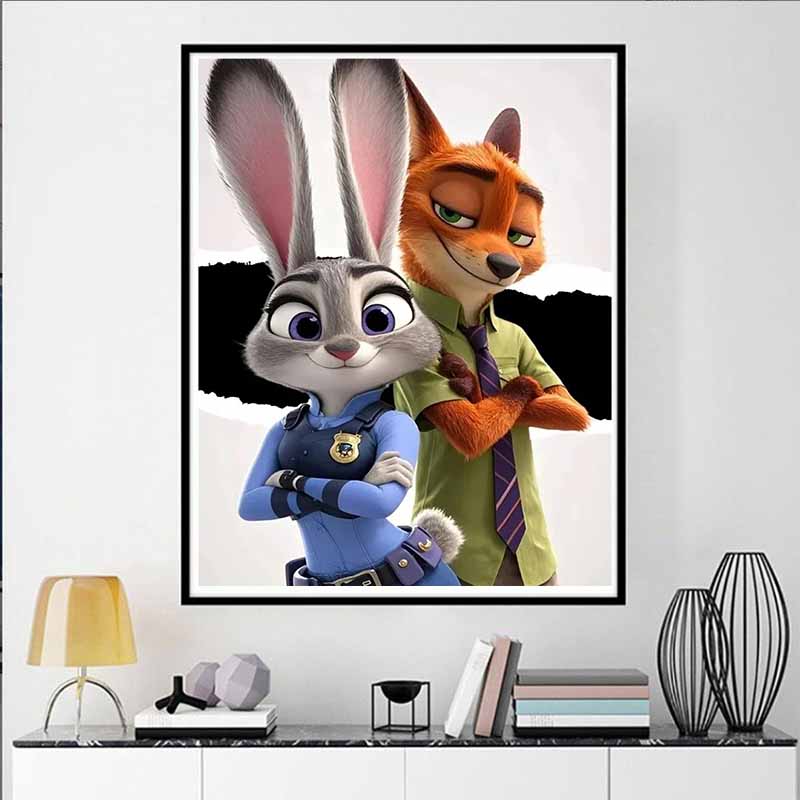 Disney Мультяшная Алмазная Живопись Джуди Ник Классические Сцены 5D DIY Искусство Набор для Вышивания Крестом Мозаика Вышивка Домашний Декор Подарок