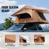 SucceBuy Rooftop Tent Hardshell Folding Tent with Telescopic Ladder Mattress PVC Cover Bag Waterproof Jeep SUV Van Pickup Truck