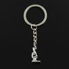 Fashion 30mm Key Ring Metal Key Chain Keychain Jewelry Antique   Plated Microscope Instrument 21x11x8mm Pendant