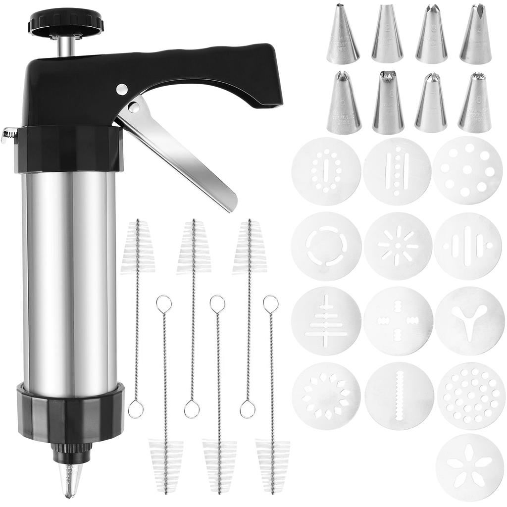 Набор для пресса для печенья Пресс для печенья из нержавеющей стали Набор для украшения Эргономичная машина для прессования печенья Портативный пресс для приготовления печенья для выпечки