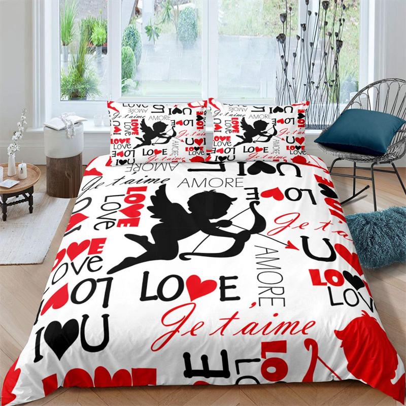 Комплект постельного белья с 3D-ангелом, золотистое роскошное постельное белье с европейским узором, пододеяльник в стиле ретро с цепочкой, 3 предмета для девочек и мальчиков