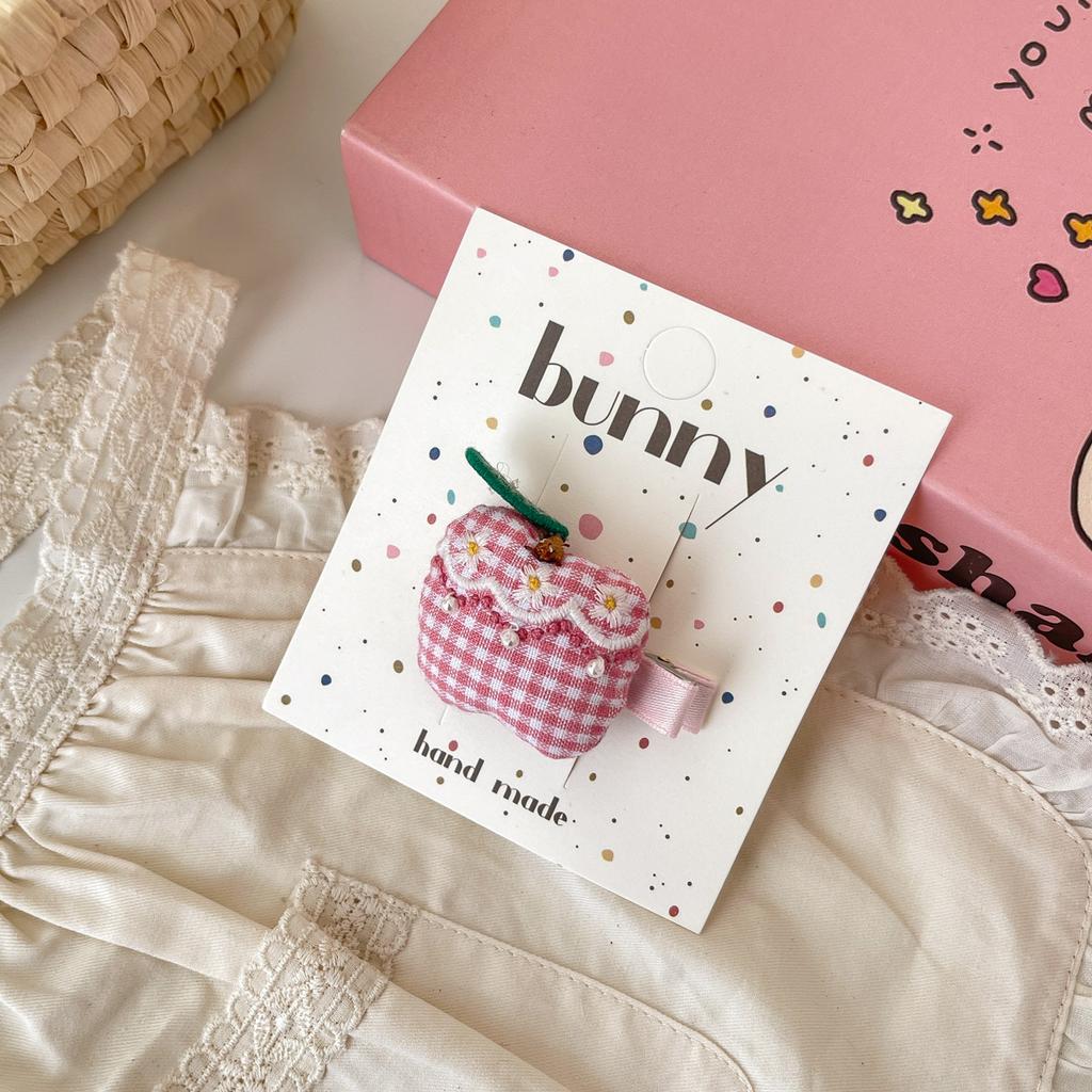 Мультяшные милые заколки для волос с кроликами, тканевые кружевные детские BB-заколки, заколки для волос для маленьких девочек, детские аксессуары для волос, головные уборы, зажимы для волос